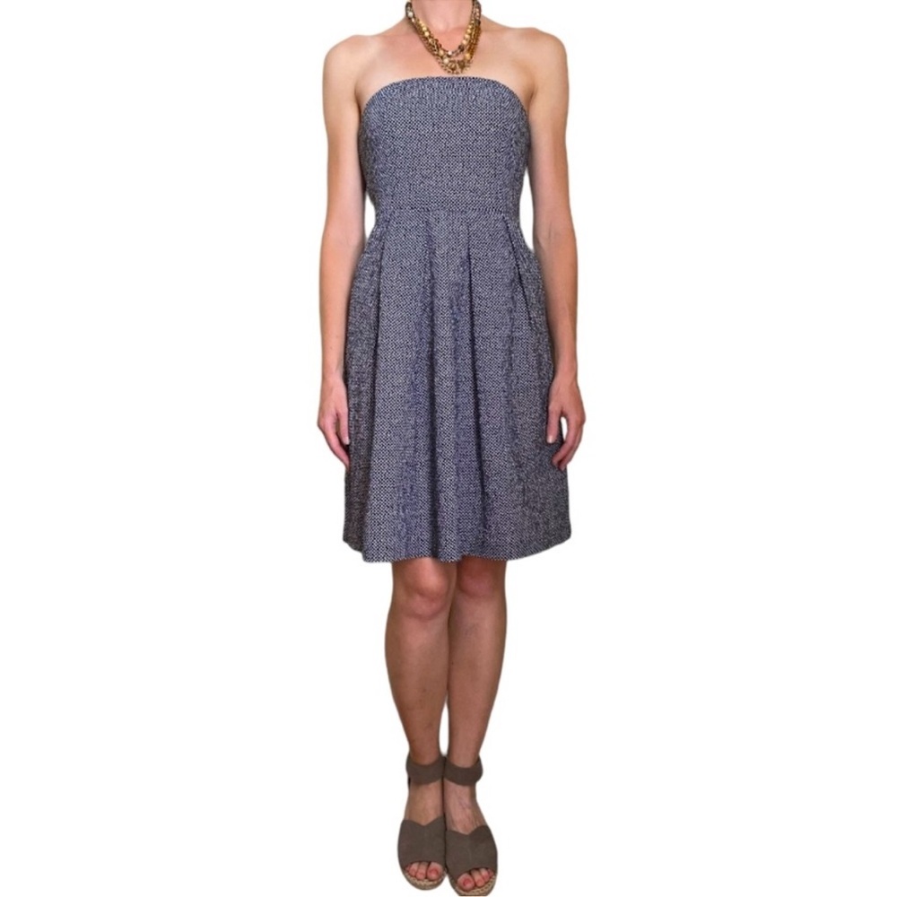 J. Crew‎ Gray Strapless Pleated Dress for Weddings